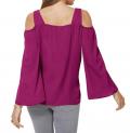 Bluse mit Cut-Outs fuchsia