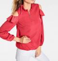 Bluse mit Cut-Outs koralle