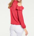 Bluse mit Cut-Outs koralle