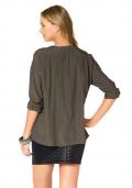 Bluse mit Pailletten khaki