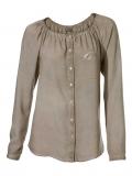 Bluse mit Pailletten taupe