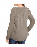 Bluse mit Pailletten taupe