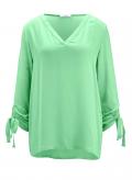 Bluse mit Raffungen mint