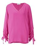 Bluse mit Raffungen pink