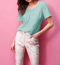 Bluse mit Seide mint