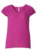 Bluse mit Spitze pink