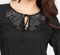 Bluse mit Strass schwarz