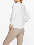 Blusenshirt mit Chiffon offwhite