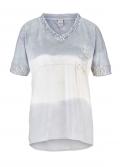 Blusenshirt mit Pailletten hellgrau-offwhite