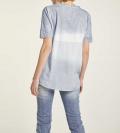 Blusenshirt mit Pailletten hellgrau-offwhite