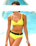 Body-Shaping-Bikini gelb-schwarz