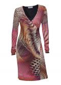 Bodyforming-Druckkleid pink-braun