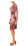 Bodyforming-Druckkleid pink-braun