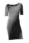 Bodyforming-Jacquardkleid schwarz-grau