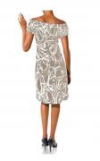 Bodyforming-Kleid beige-weiß Gr. 36