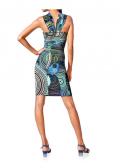 Bodyforming-Kleid blau-bunt