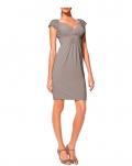 Bodyforming-Kleid mit Perlen taupe