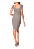 Bodyforming-Kleid mit Perlen taupe