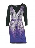 Bodyforming-Reptilprintkleid lila-schwarz