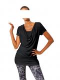 Bodyforming-Wasserfallshirt schwarz