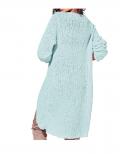 Bouclé-Strickjacke mint