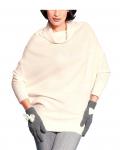 Cape-Rollkragenpullover offwhite