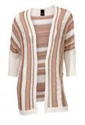 Cardigan ecru-gold-apricot