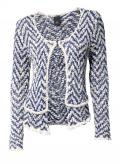 Cardigan jeansblau-ecru