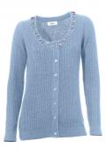 Cardigan mit Strass hellblau