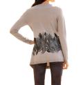 Cardigan mit Strass taupe-schwarz