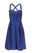 Changeant-Taftkleid royalblau