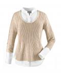 Chenillepullover beige