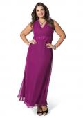 Chiffon-Abendkleid fuchsia