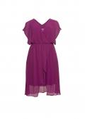 Chiffon-Abendkleid himbeere