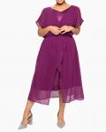 Chiffon-Abendkleid himbeere