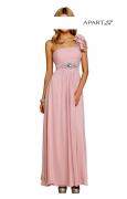 Chiffon-Abendkleid mit Strass rosenholz