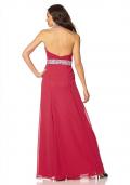 Chiffon-Abendkleid mit Strass rot