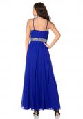 Chiffon-Abendkleid mit Strass royalblau