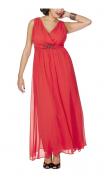 Chiffon-Abendkleid mit Zierelement hummer