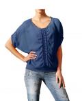 Chiffon-Bluse+Top rauchblau