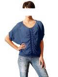 Chiffon-Bluse+Top rauchblau