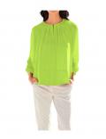 Chiffon-Bluse limette