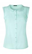 Chiffon-Blusentop aqua