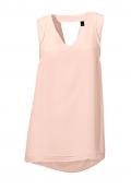 Chiffon-Jersey-Blusenshirt rosé