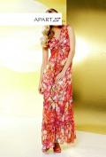 Chiffon-Maxikleid hummer-bunt