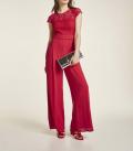 Chiffon-Overall mit Spitze rot