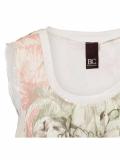 Chiffon-Top mit Pailletten ecru-bunt