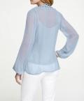 Chiffonbluse+Top graublau