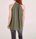 Chiffonbluse oliv