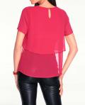 Chiffonbluse rot